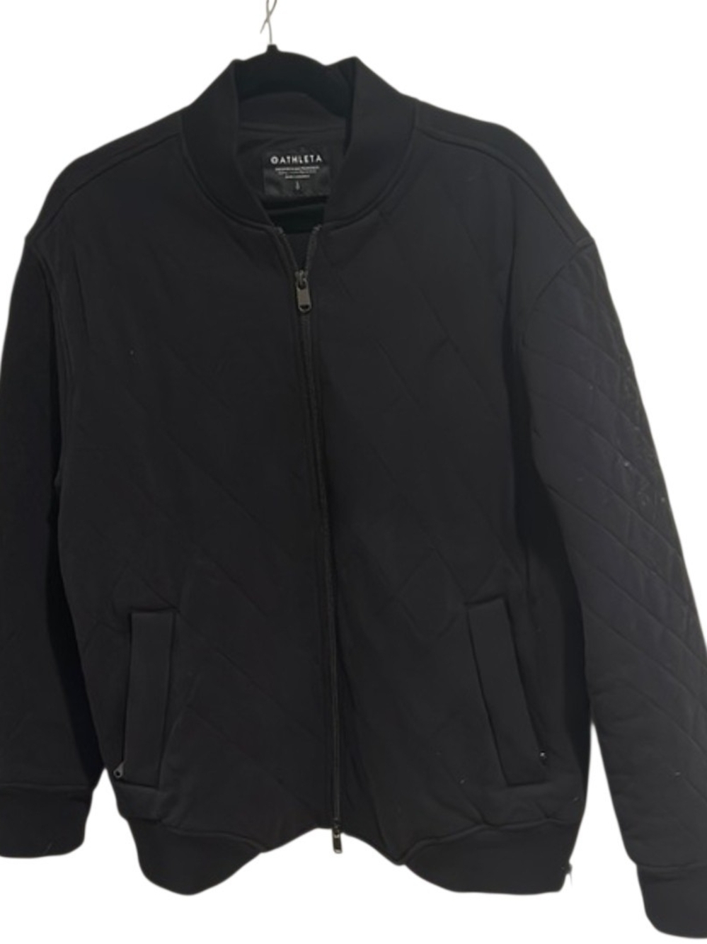 Athleta Retroplush Quilted Bomber Jacket